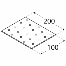 Lochplatte PP12 verzinkt 100x200 (1 Stk)