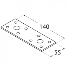 Flachverbinder LP2 verzinkt 140x55 (1 Stk)