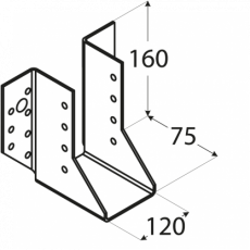 Balkenschuh Aussen verzinkt 120x160mm (1 Stk)