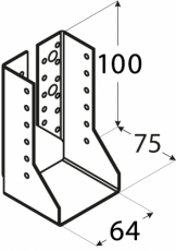 Balkenschuh Innen verzinkt 60x100mm (1 Stk)