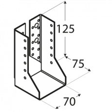 Balkenschuh Innen verzinkt 70x125mm (1 Stk)