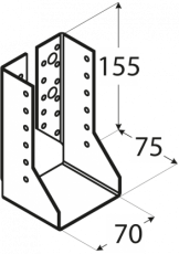 Balkenschuh Innen verzinkt 70x155mm (1 Stk)