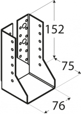 Balkenschuh Innen verzinkt 76x152mm (1 Stk)