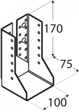 Balkenschuh Innen verzinkt 100x170mm (1 Stk)