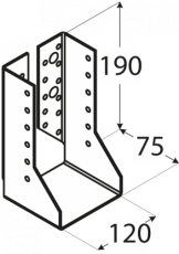 Balkenschuh Innen verzinkt 120x190mm (1 Stk)