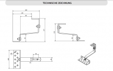 Solardachhaken Vario 140×54×5mm, Edelstahl A2