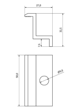 Endklemmen ALU 30mm schwarz