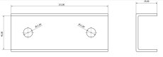 Montageschienenverbinder ALU 40x25x115