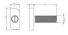 Hammerkopfschrauben M10x20, Edelstahl A2