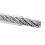 2/3mm Drahtseil Stahl verzinkt mit PVC (1 m)