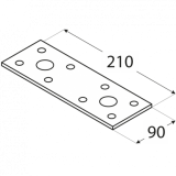 Flachverbinder LP6 verzinkt 210x90 (1 Stk)